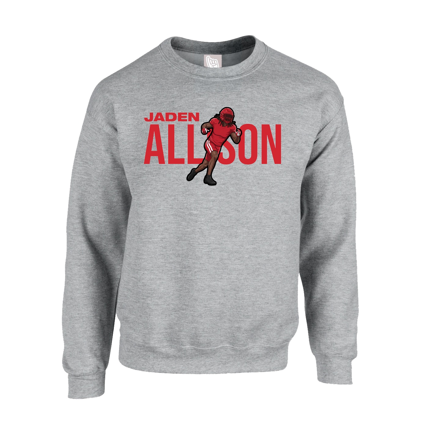 Fleece Crew — Player Name in Grey