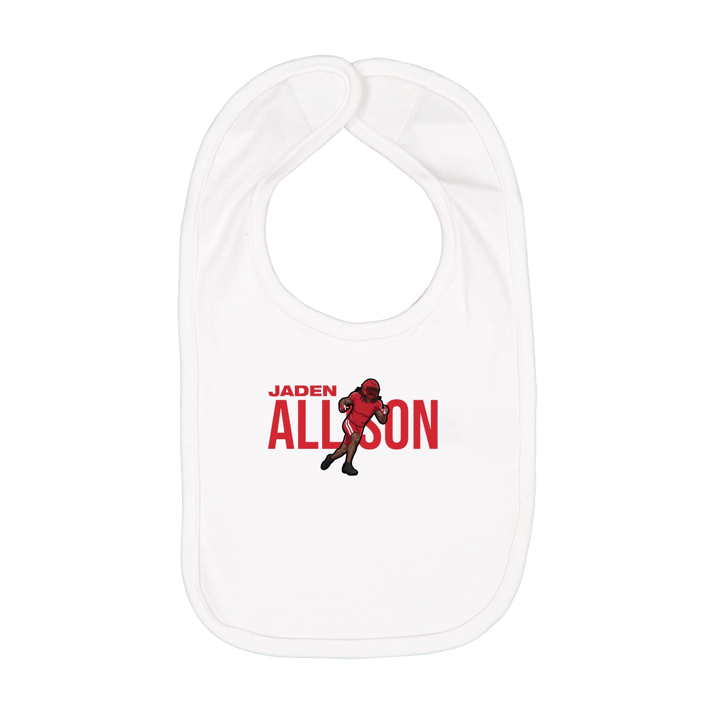 Infant Bib — Player Name in White