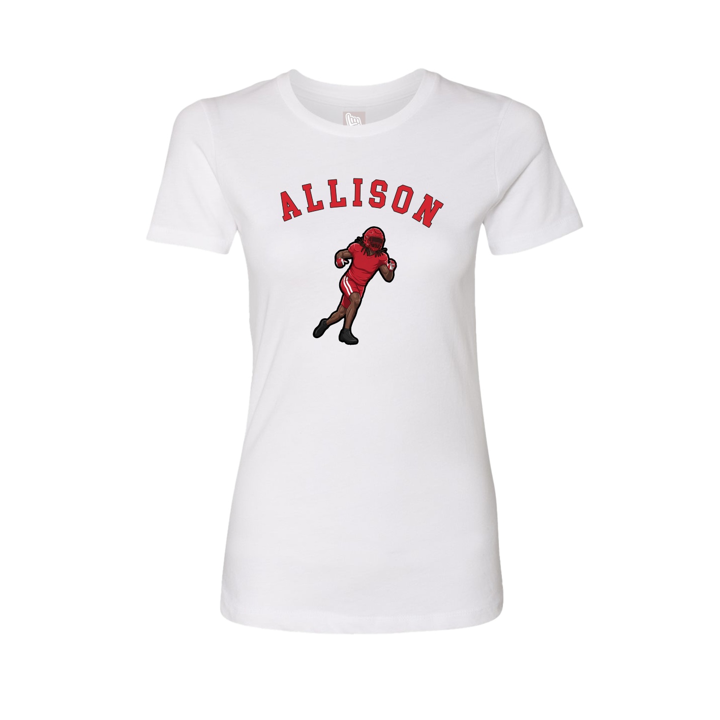 Fitted Women's Tee — Shirsey Arch in White