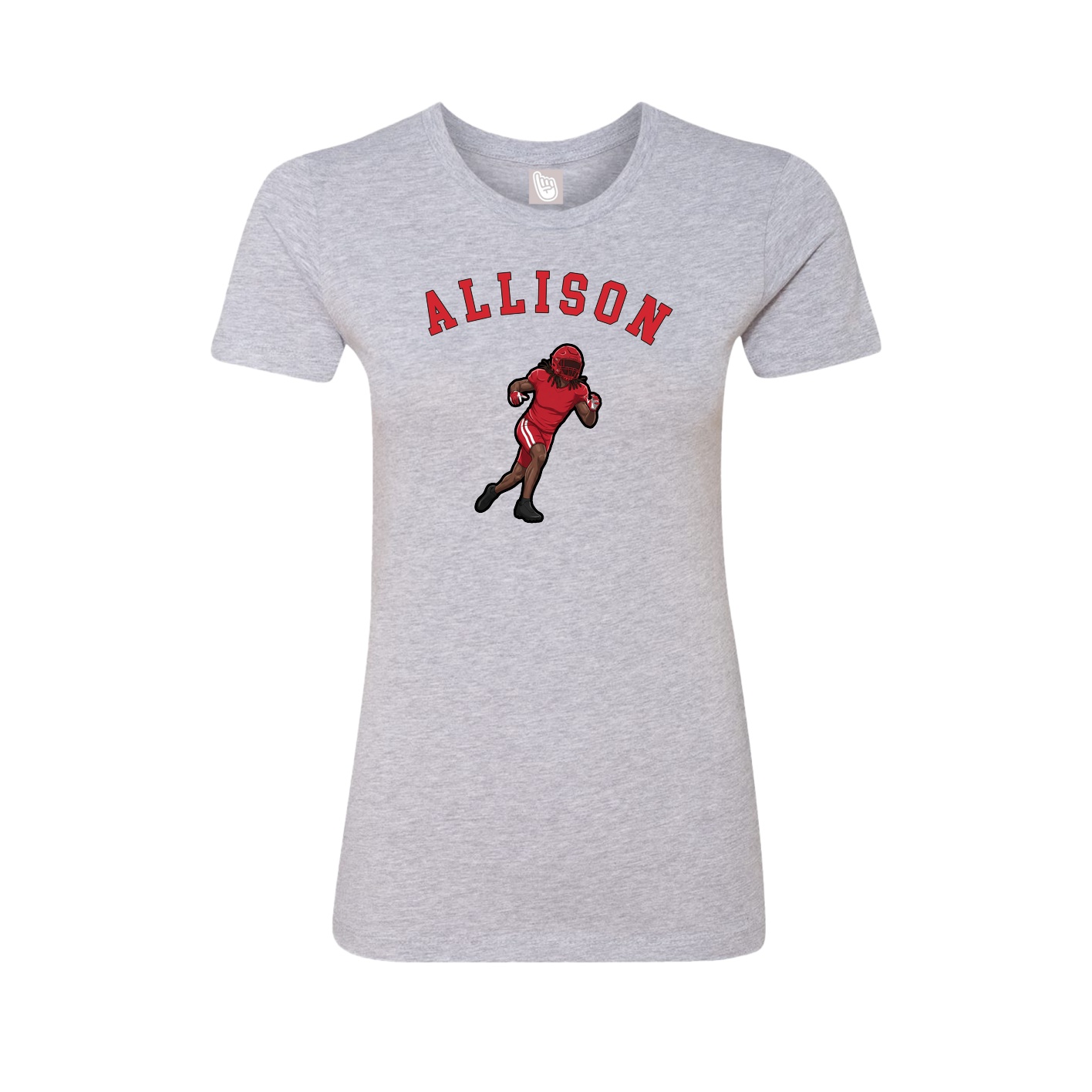Fitted Women's Tee — Shirsey Arch in Grey
