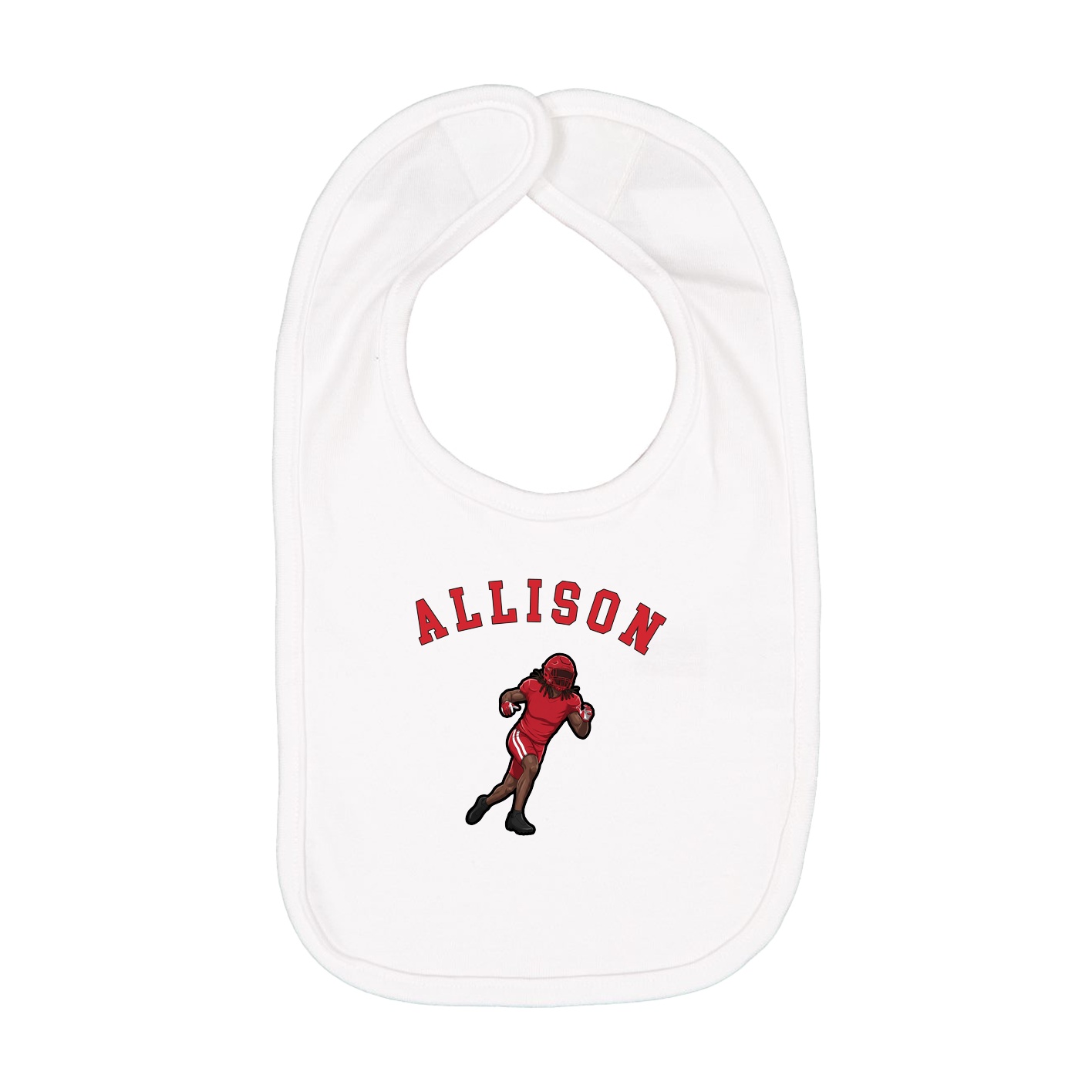Infant Bib — Shirsey Arch in White