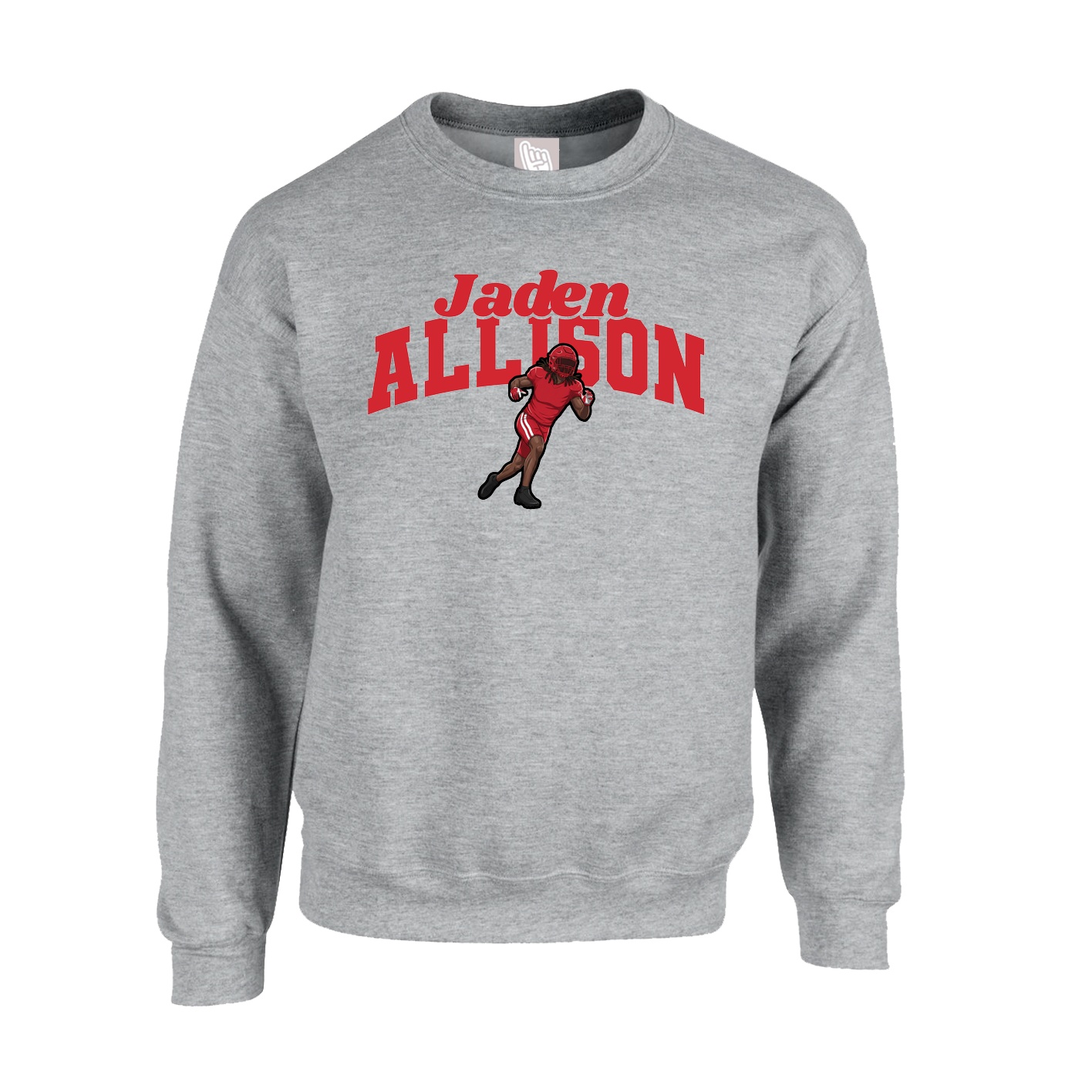 Fleece Crew — Signature Arch in Grey