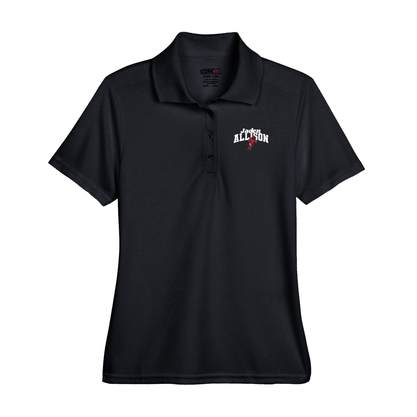 Performance Polo — Signature Arch in Black