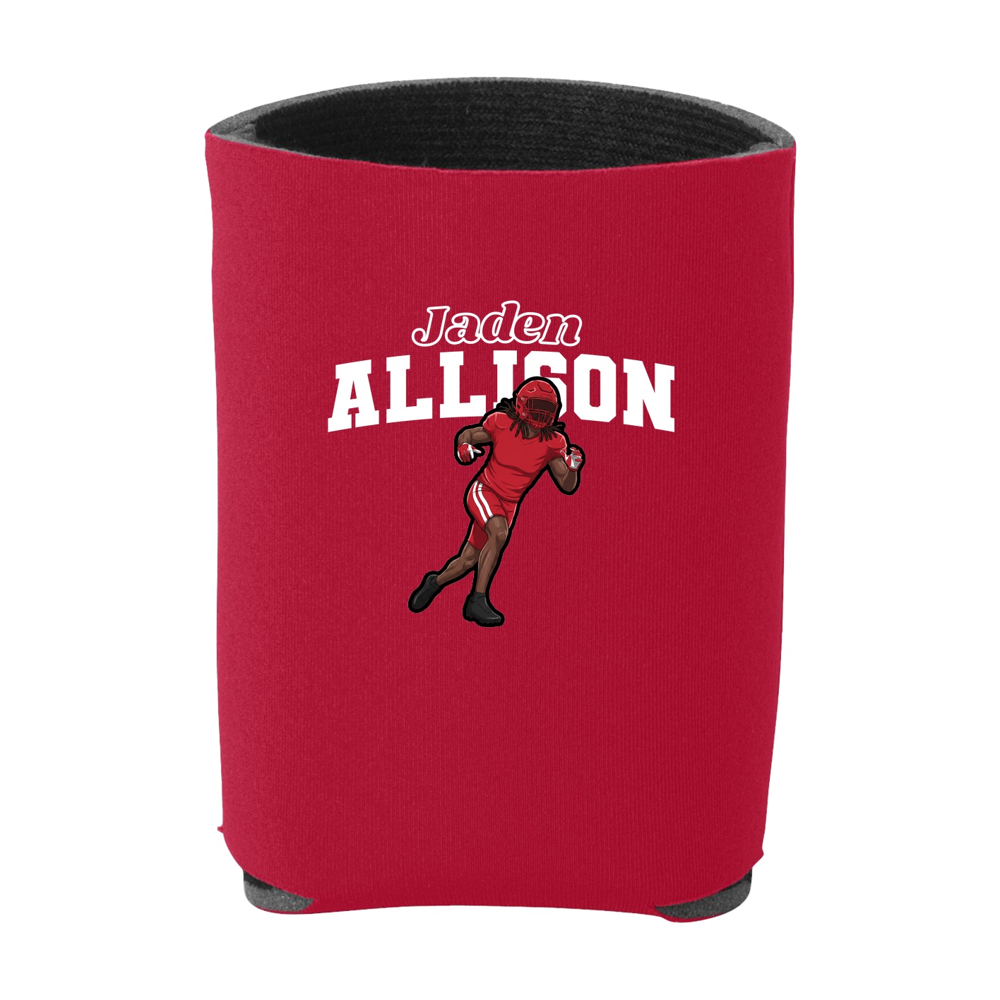 Can Holder — Name Arch in Red