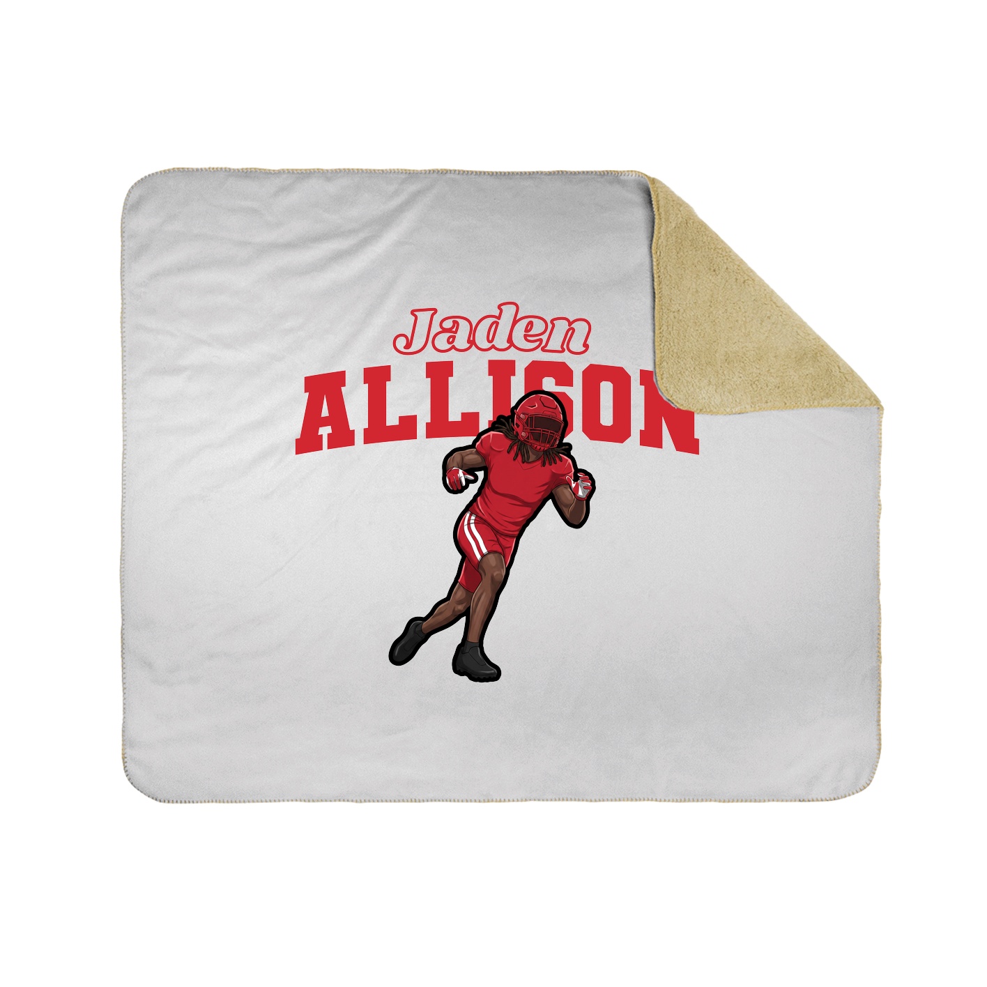 Throw Blanket — Name Arch in White