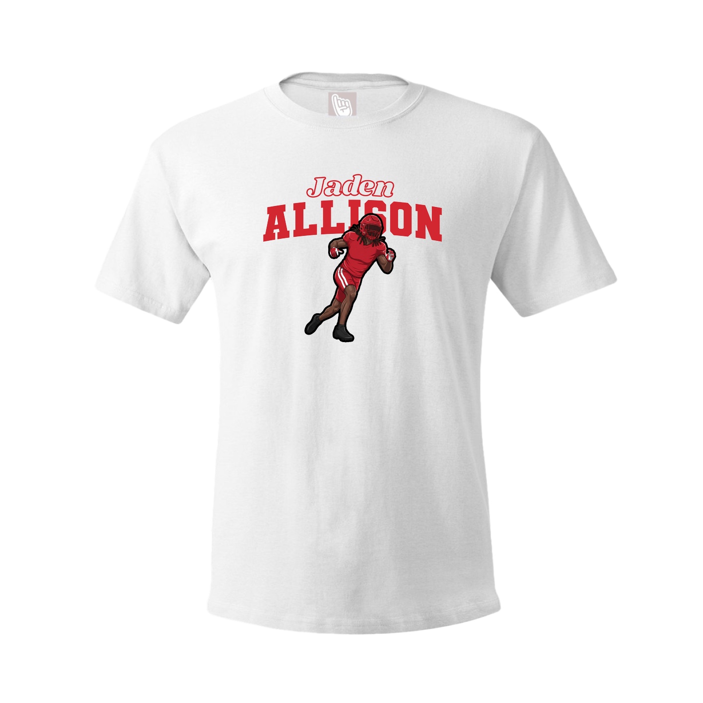 Youth Tee — Name Arch in White