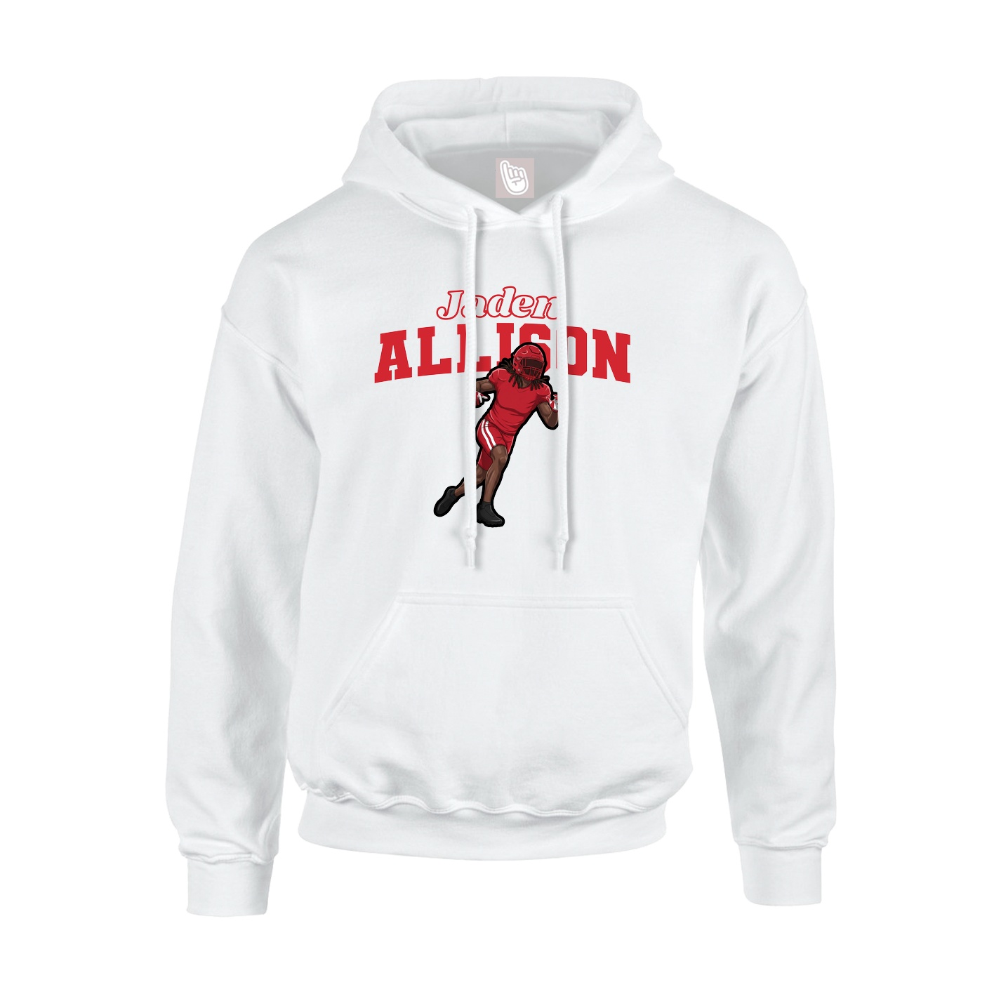 Hoodie — Name Arch in White