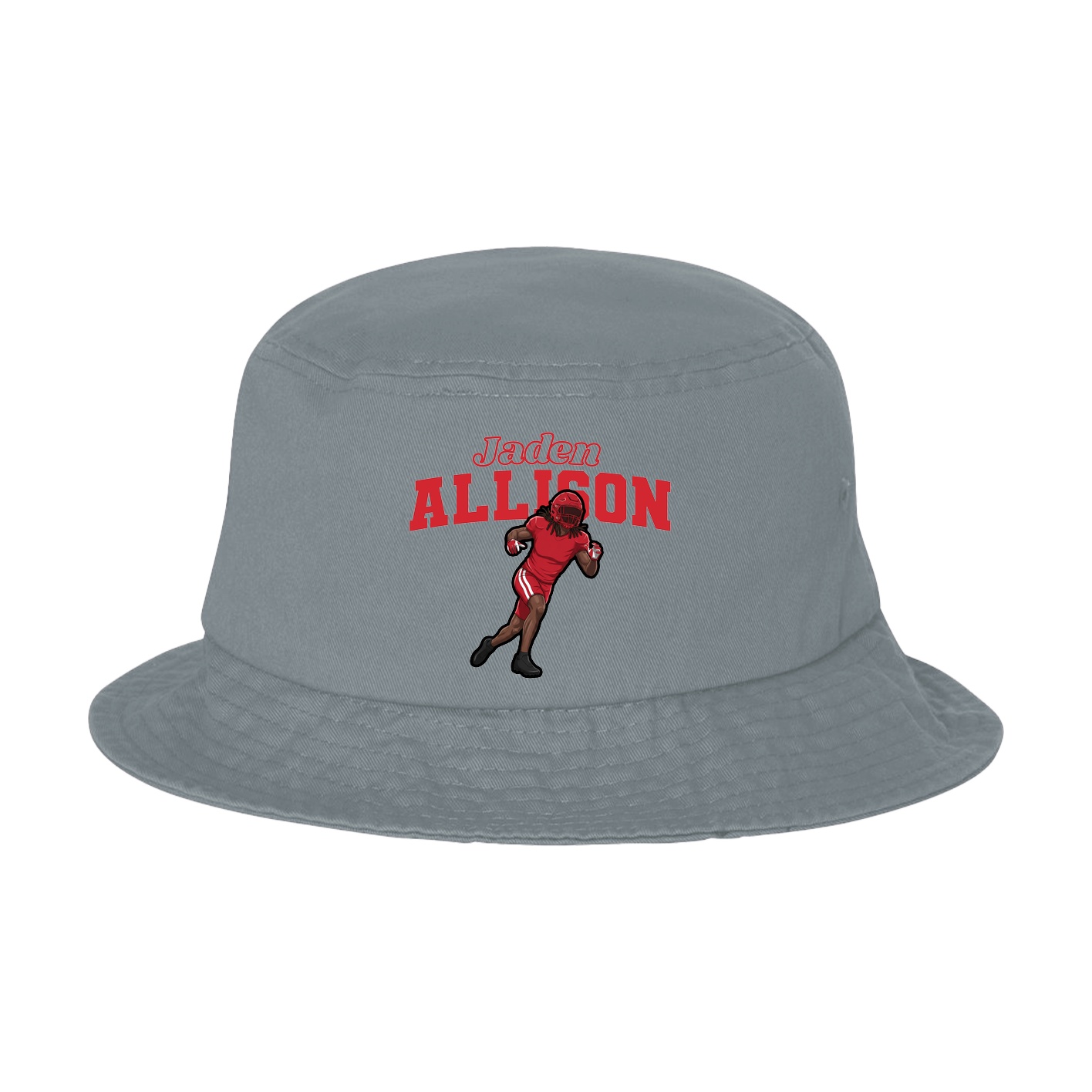 Bucket Cap — Name Arch in Grey