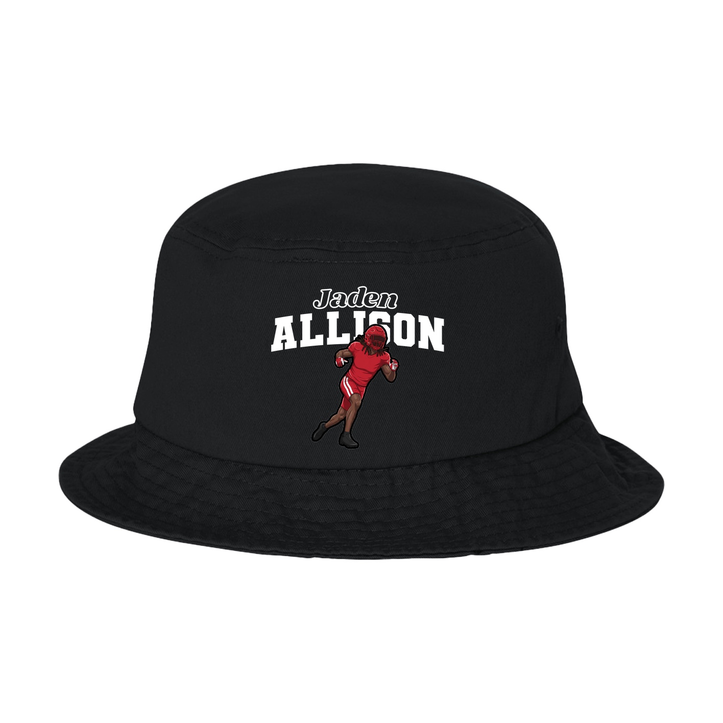 Bucket Cap — Name Arch in Black