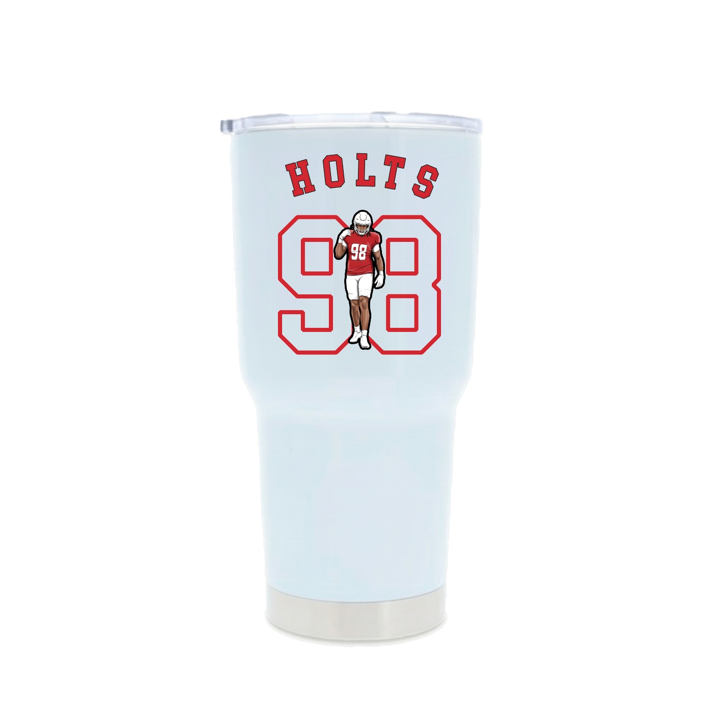 30oz Stainless Steel Tumbler — Shirsey Arch in White