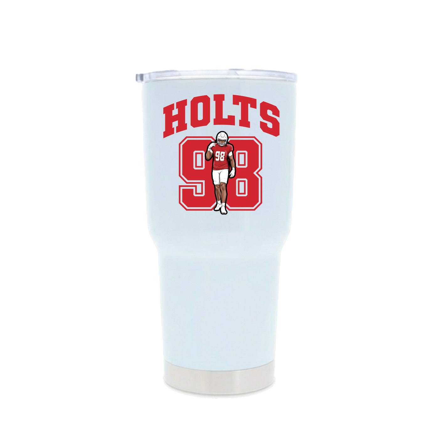 30oz Stainless Steel Tumbler — Number in White