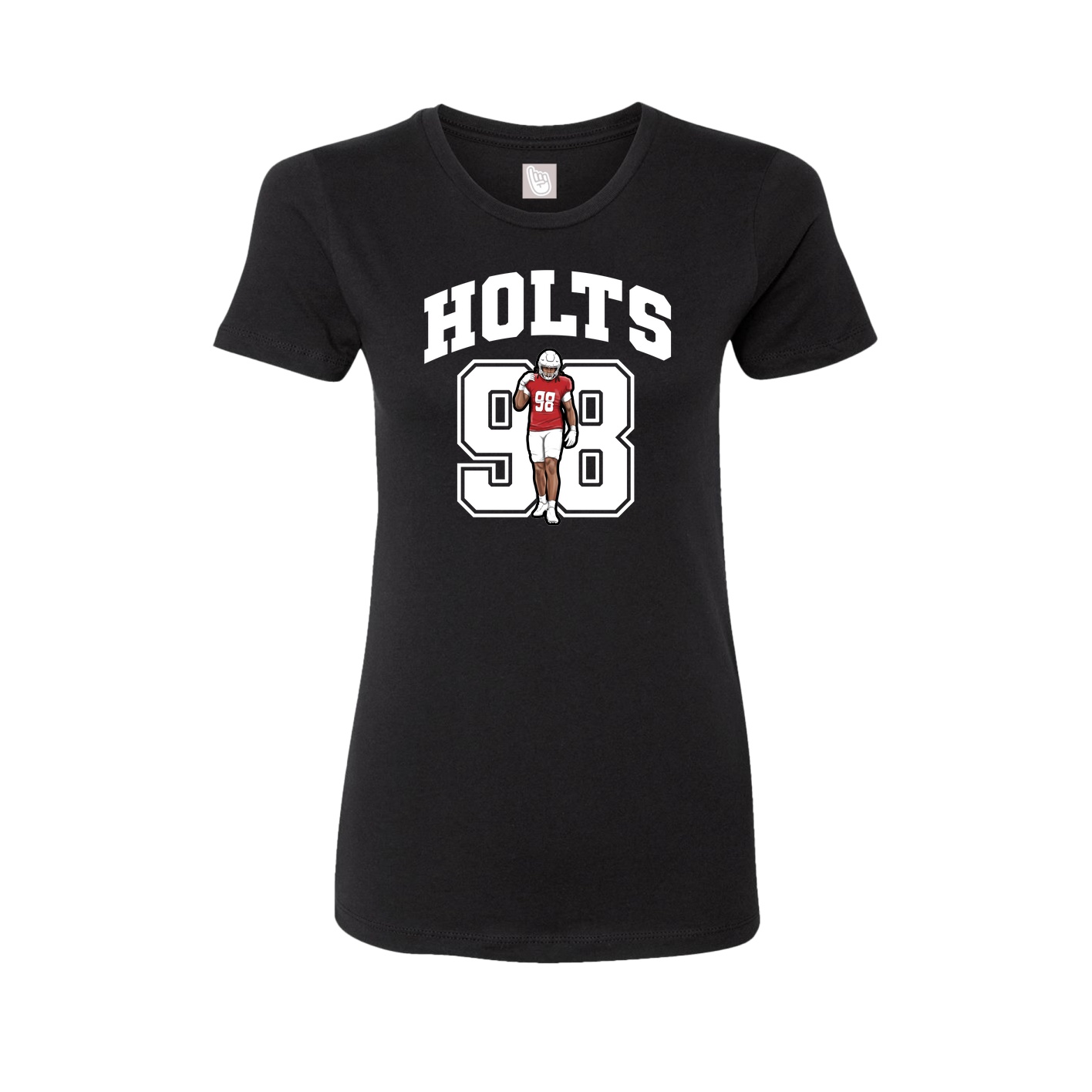 Fitted Women's Tee — Number in Black