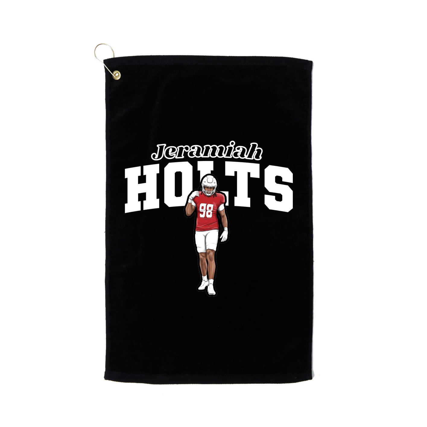 Golf Towel — Name Arch in Black