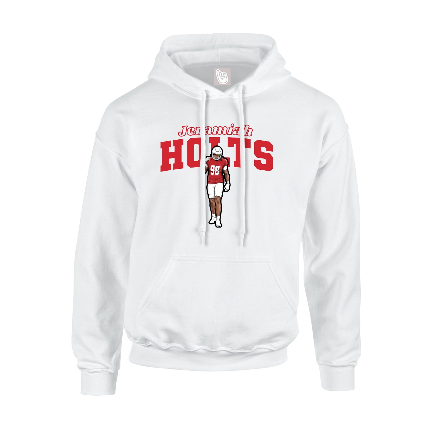 Hoodie — Name Arch in White