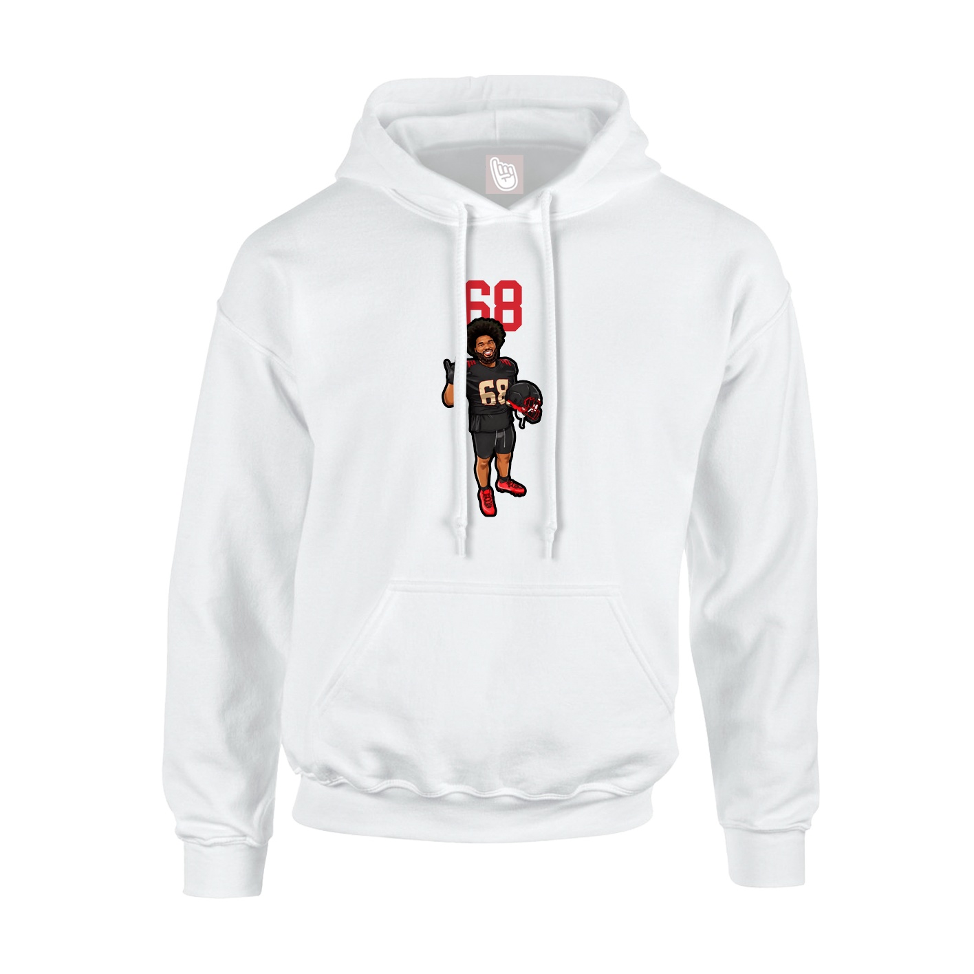 Hoodie — Number Top in White