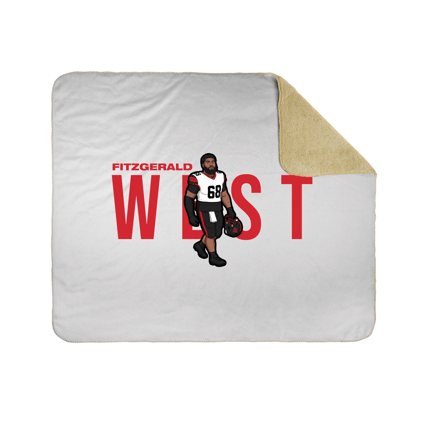 Throw Blanket — Player Name in White