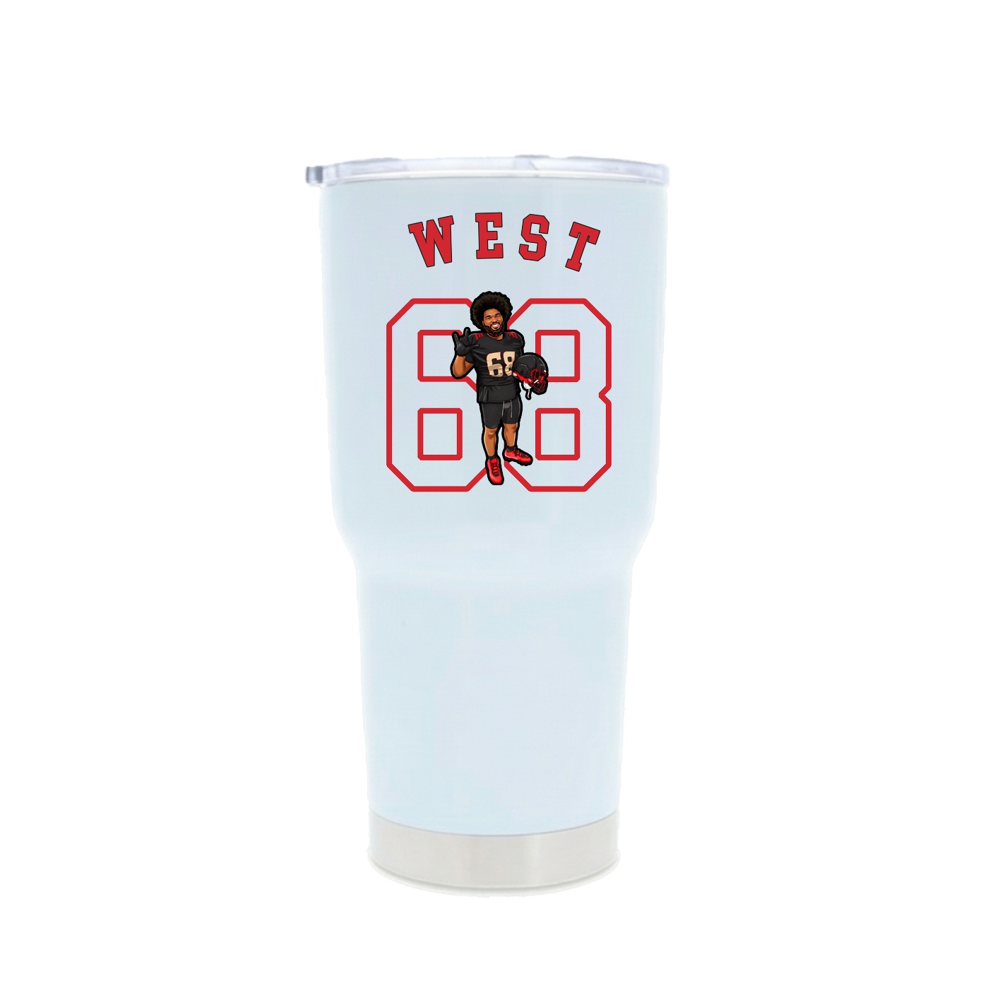 30oz Stainless Steel Tumbler — Shirsey Arch in White