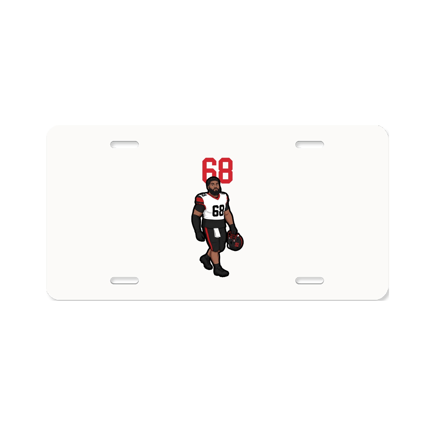 License Plate — Number Top in Classic