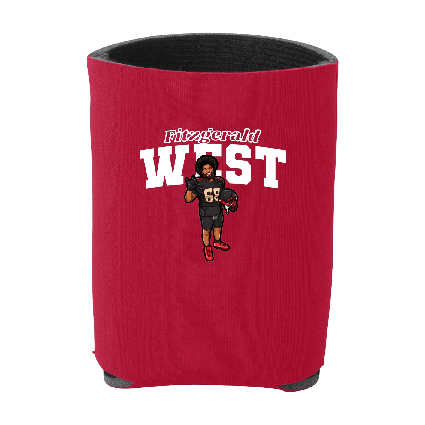 Can Holder — Name Arch in Red