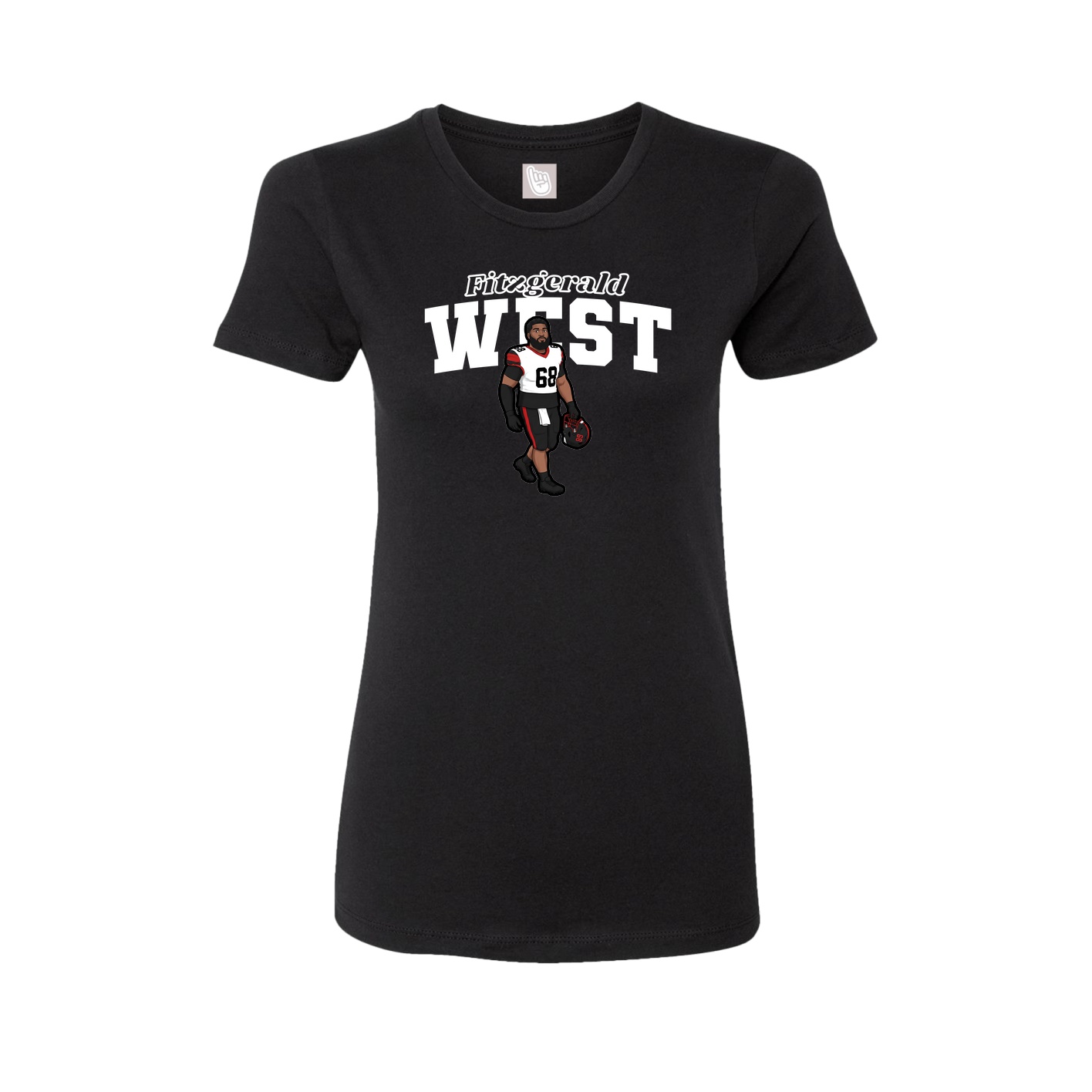 Fitted Women's Tee — Name Arch in Black