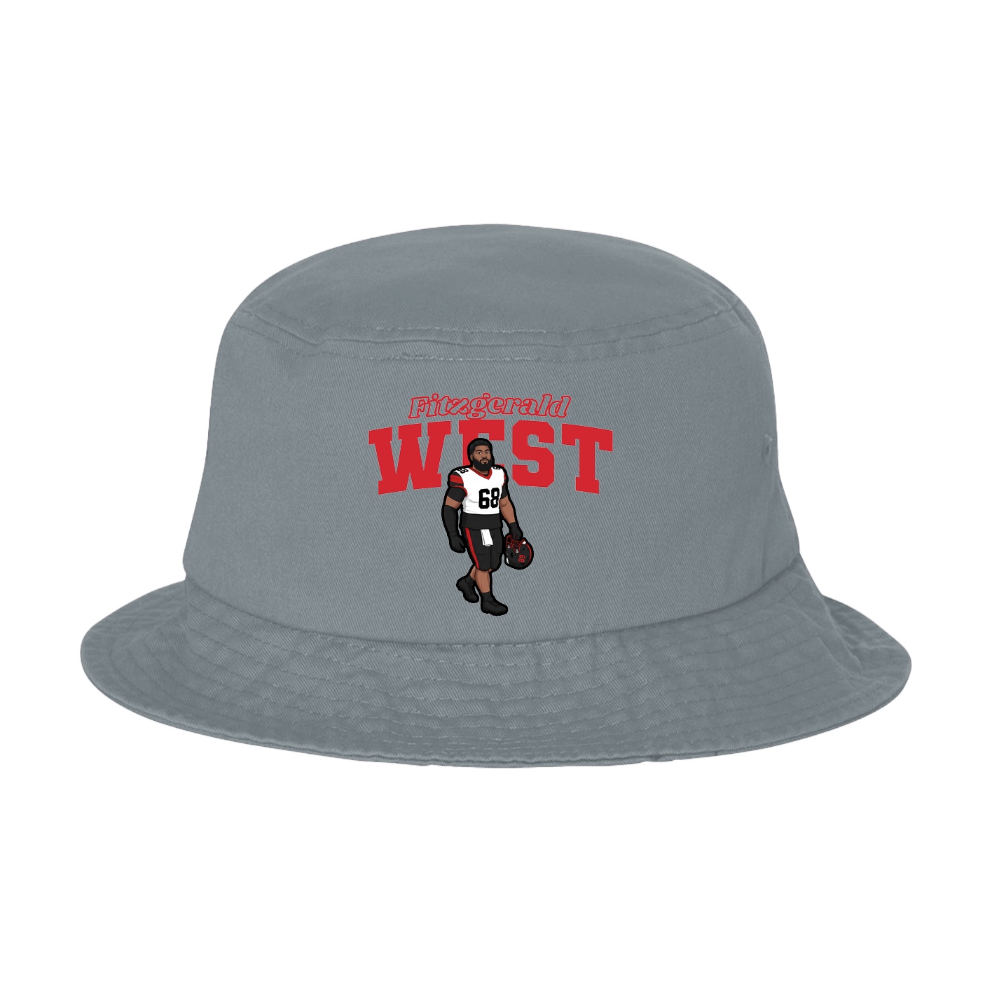 Bucket Cap — Name Arch in Grey