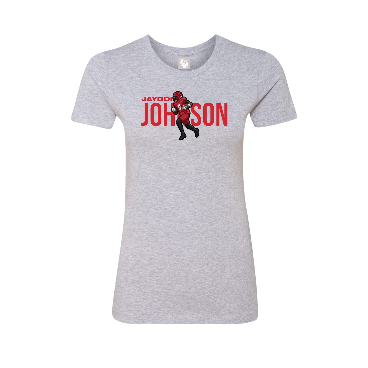 Fitted Women's Tee — Player Name in Grey