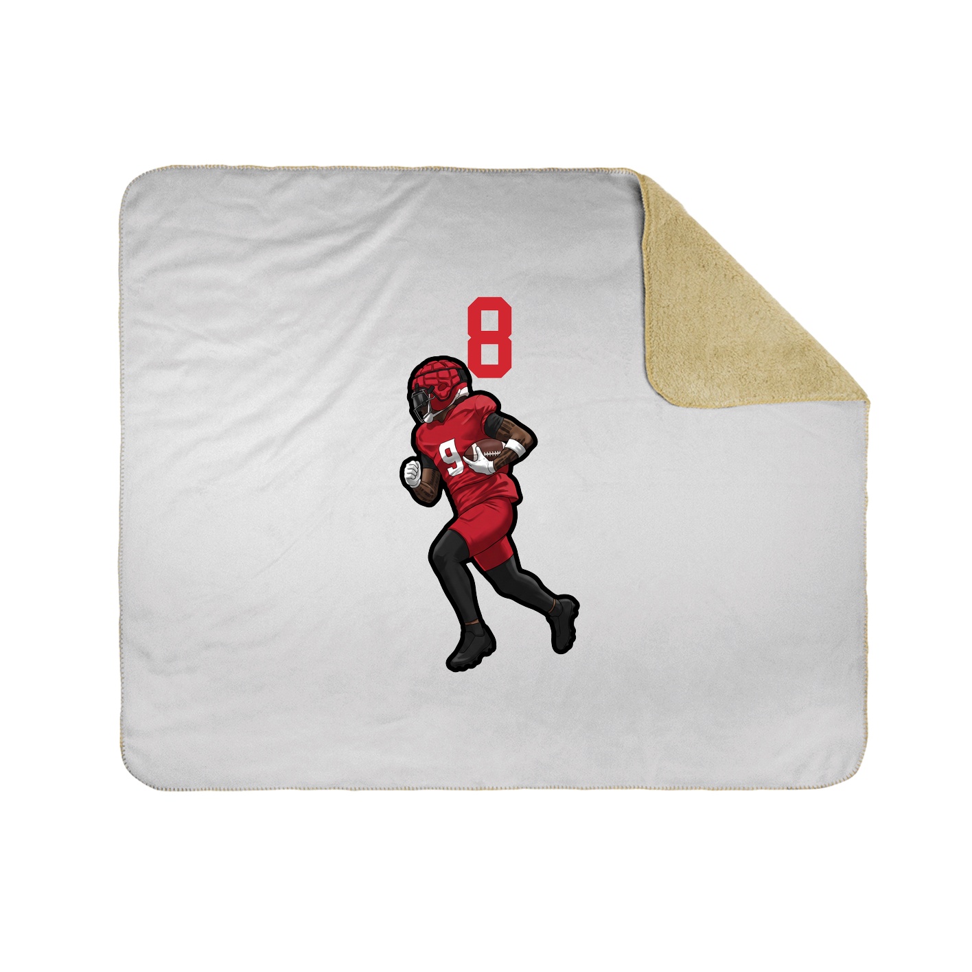 Throw Blanket — Number Top in White