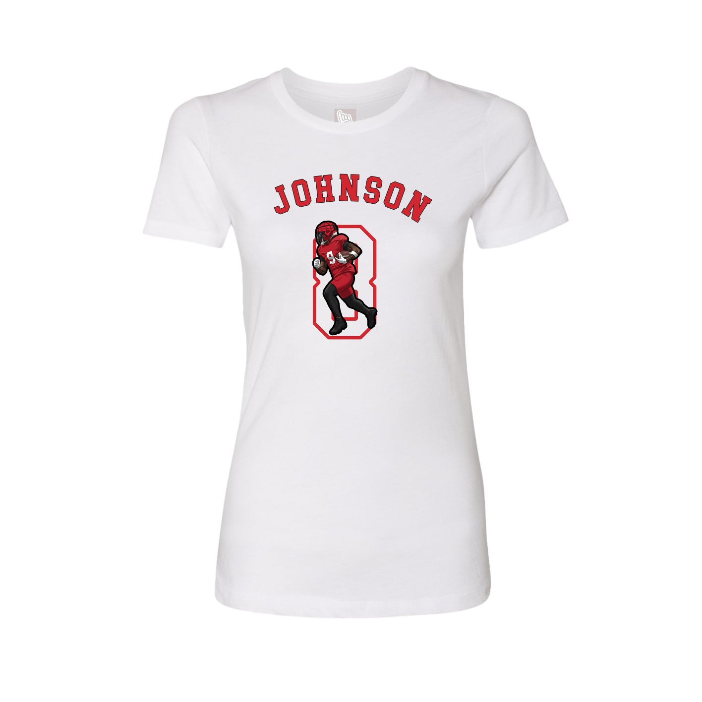 Fitted Women's Tee — Shirsey Arch in White