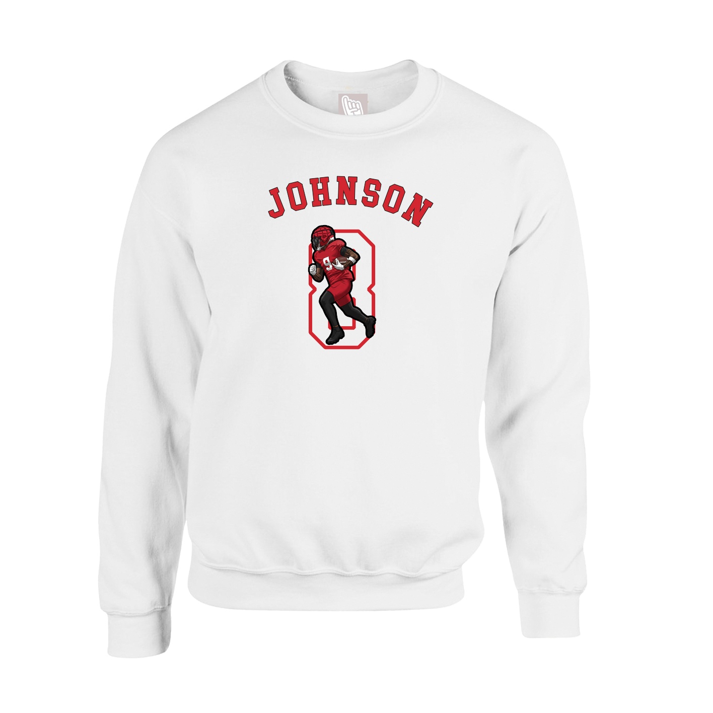 Fleece Crew — Shirsey Arch in White