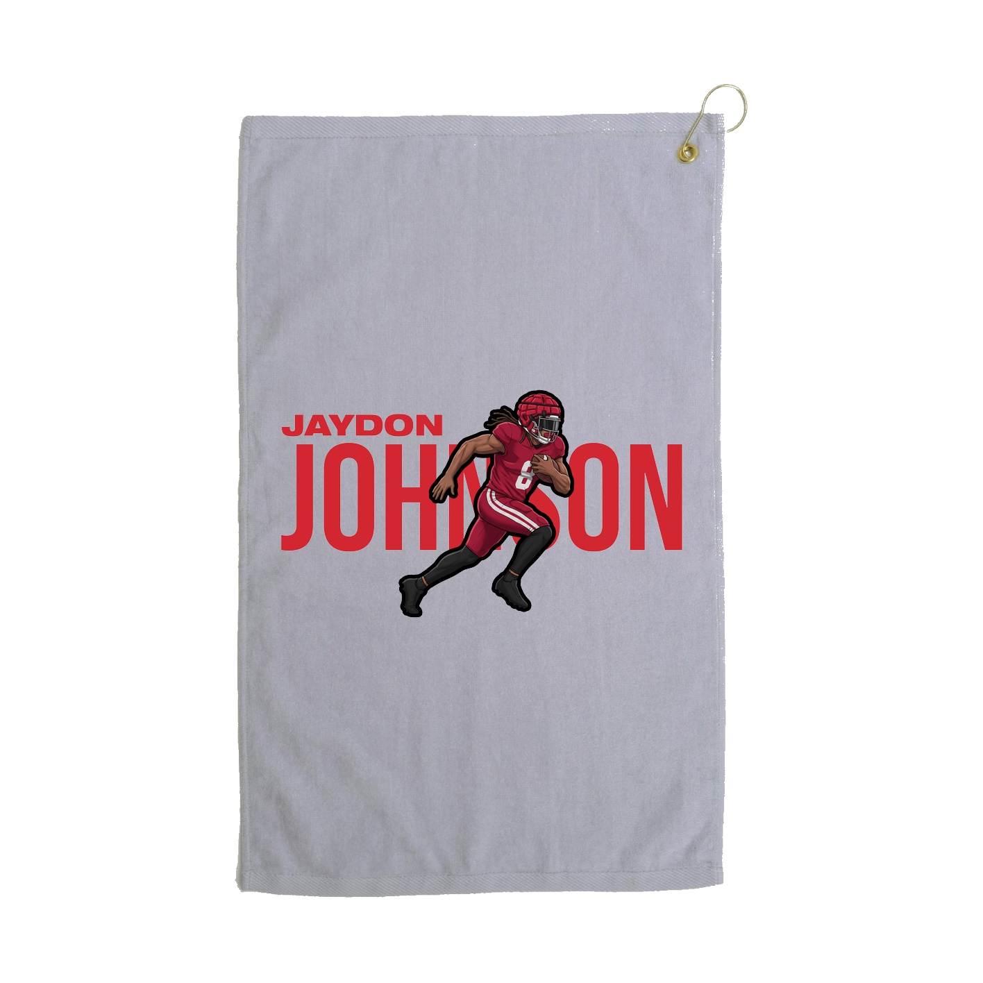 Golf Towel — Player Name in Grey