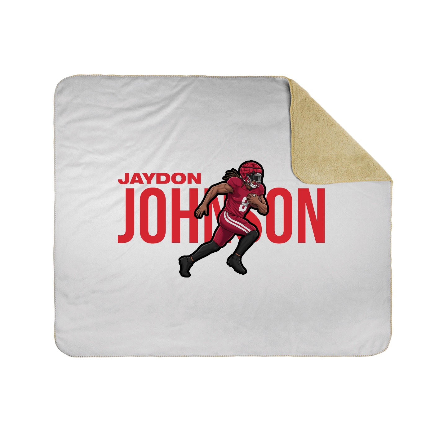 Throw Blanket — Player Name in White