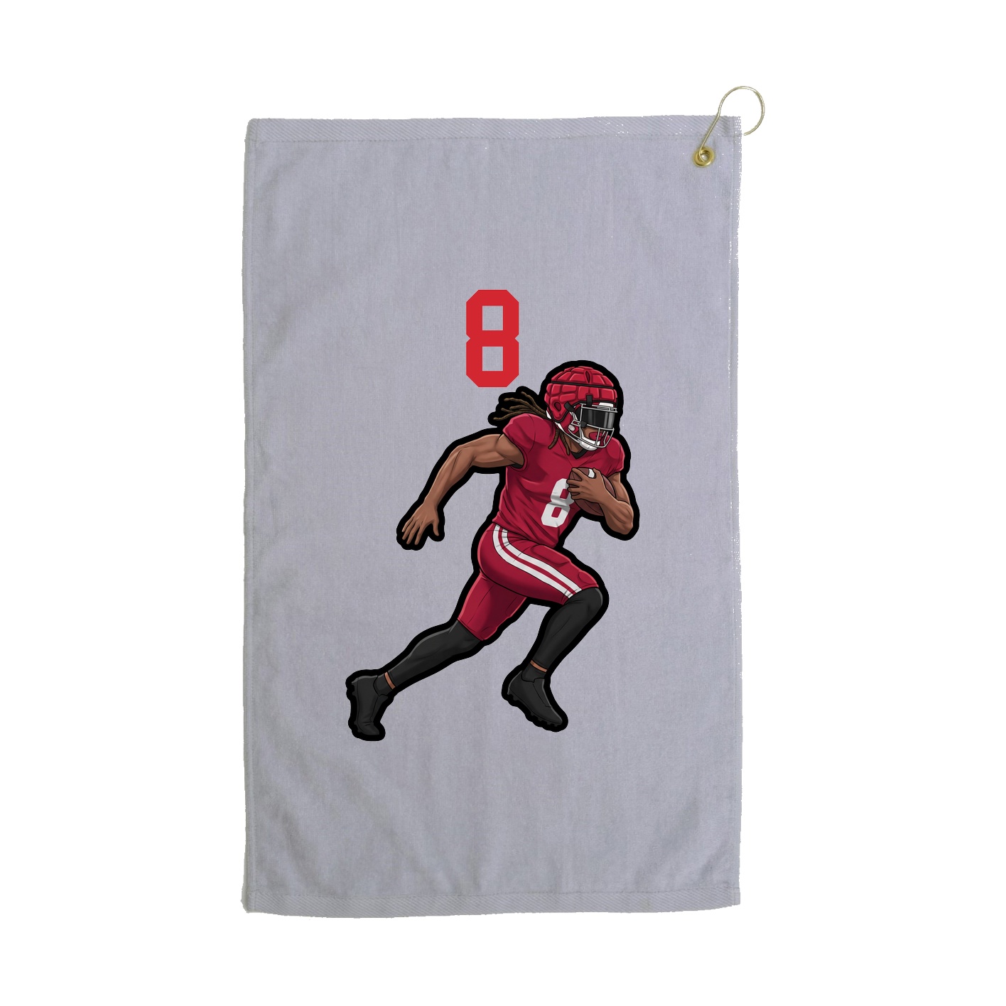 Golf Towel — Number Top in Grey