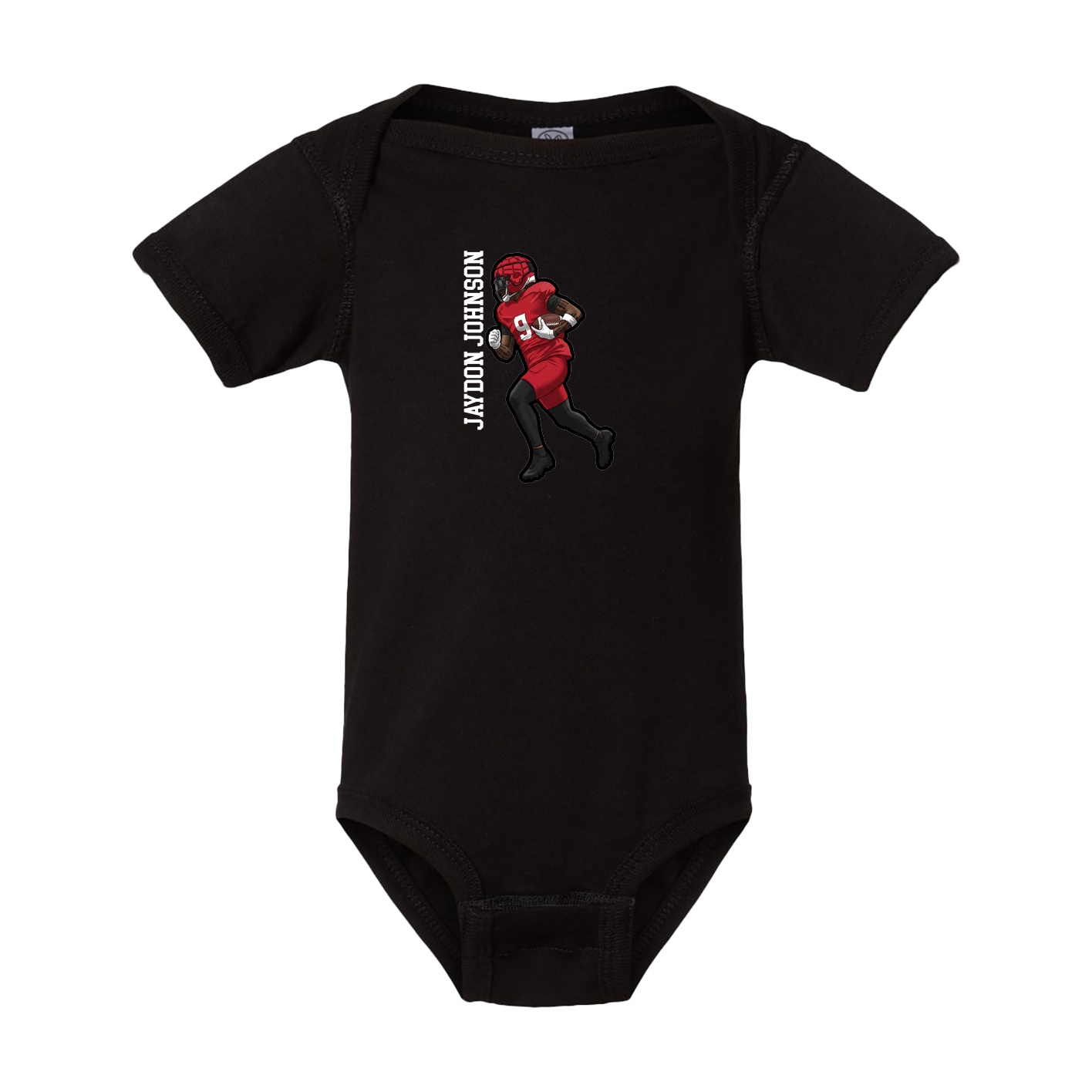 Baby Onesie — Name Vertical in Black