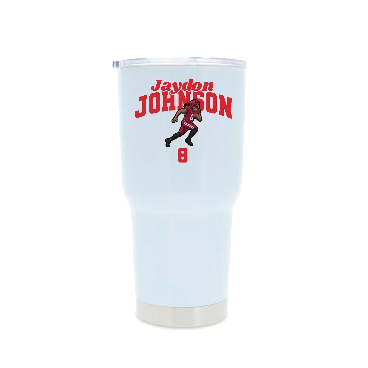 30oz Stainless Steel Tumbler — Signature Arch in White
