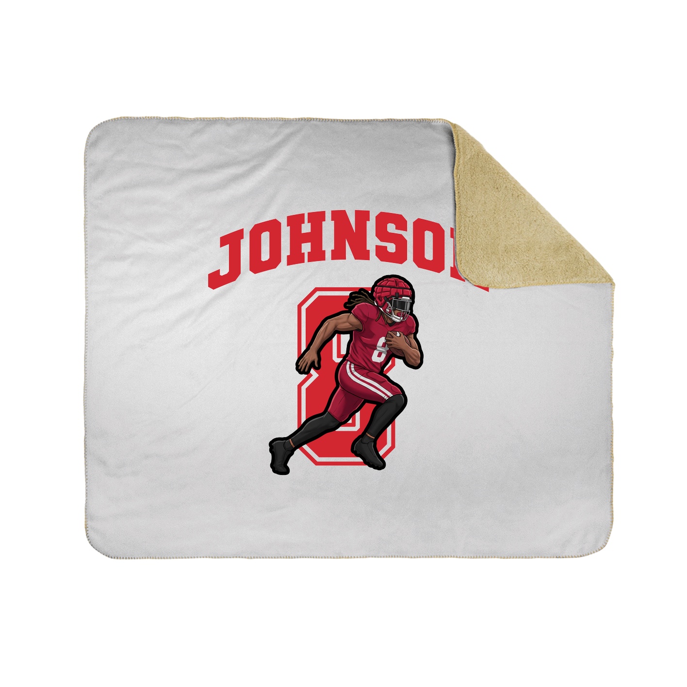 Throw Blanket — Number in White