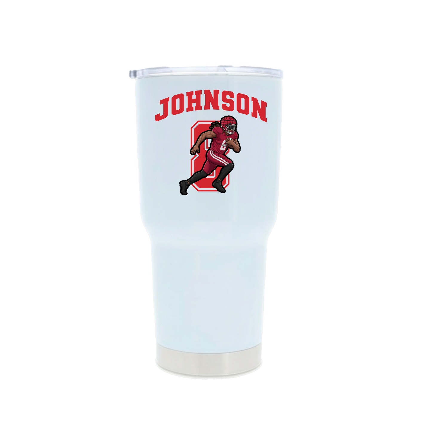 30oz Stainless Steel Tumbler — Number in White