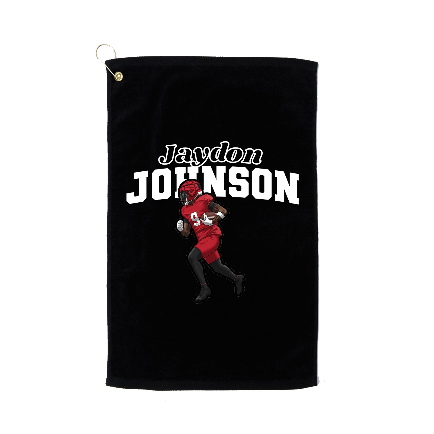 Golf Towel — Name Arch in Black