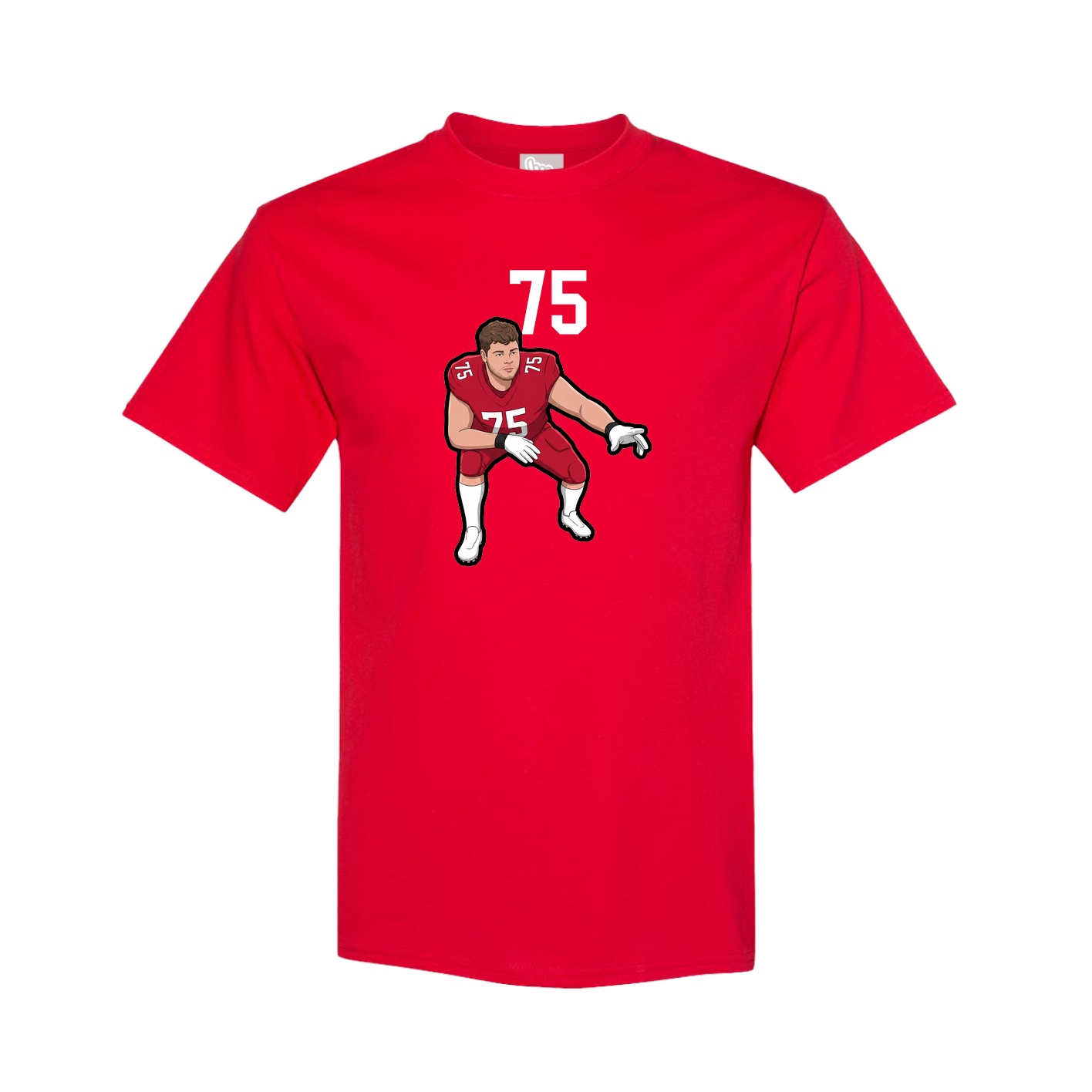 Youth Tee — Number Top in Red