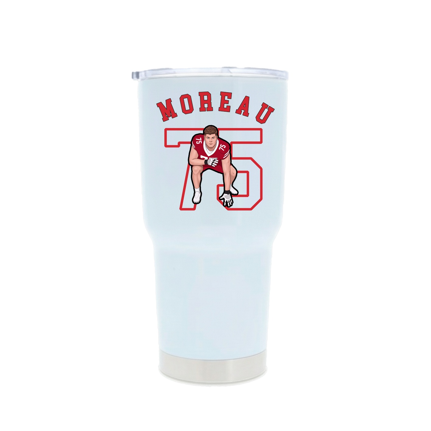 30oz Stainless Steel Tumbler — Shirsey Arch in White