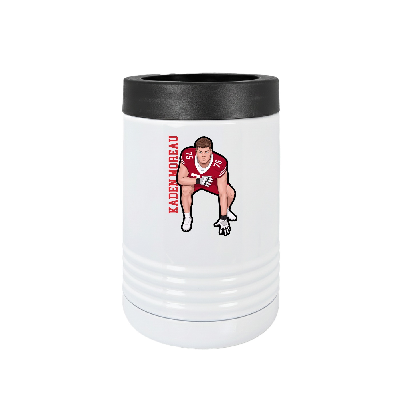Beverage Holder — Name Vertical in White