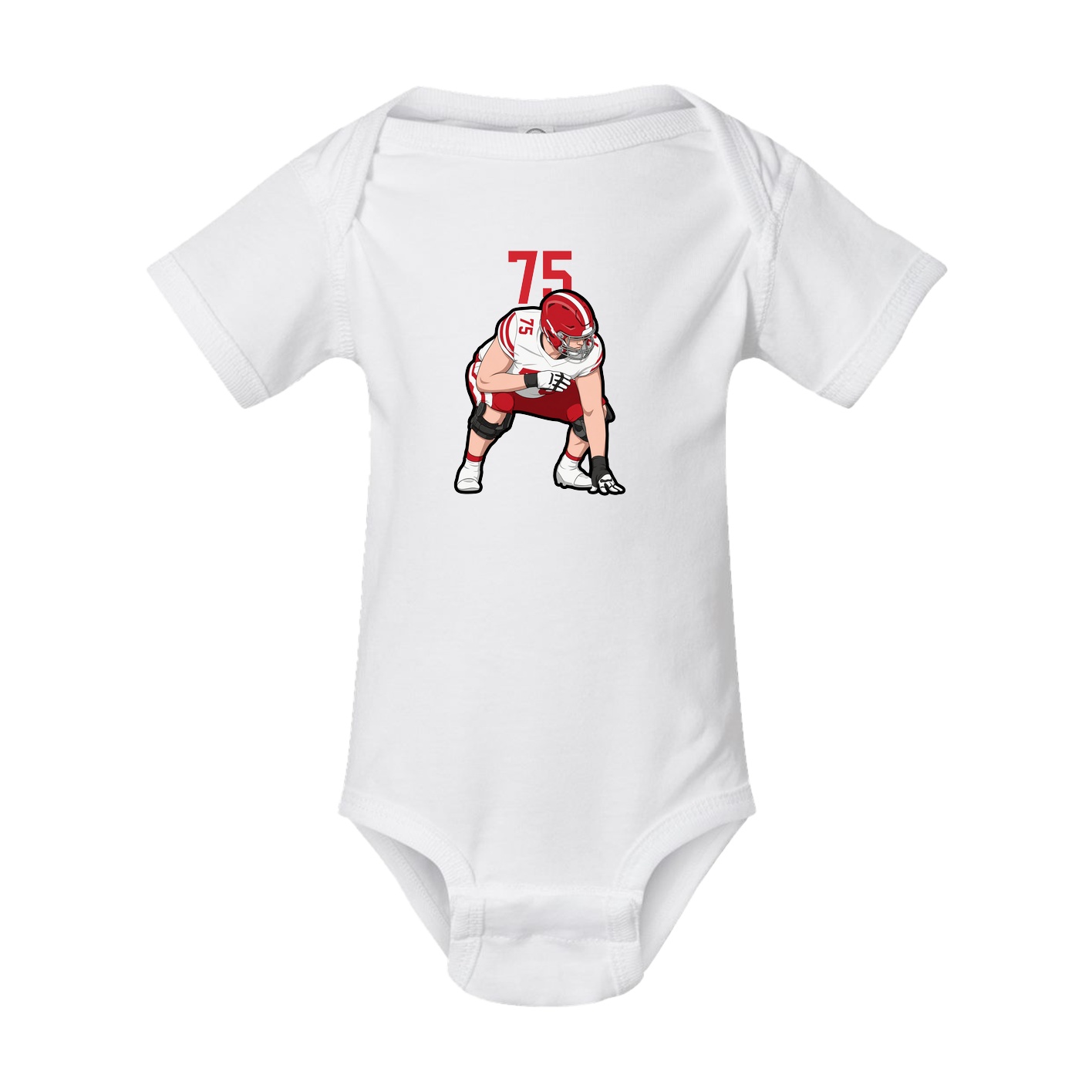 Baby Onesie — Number Top in White