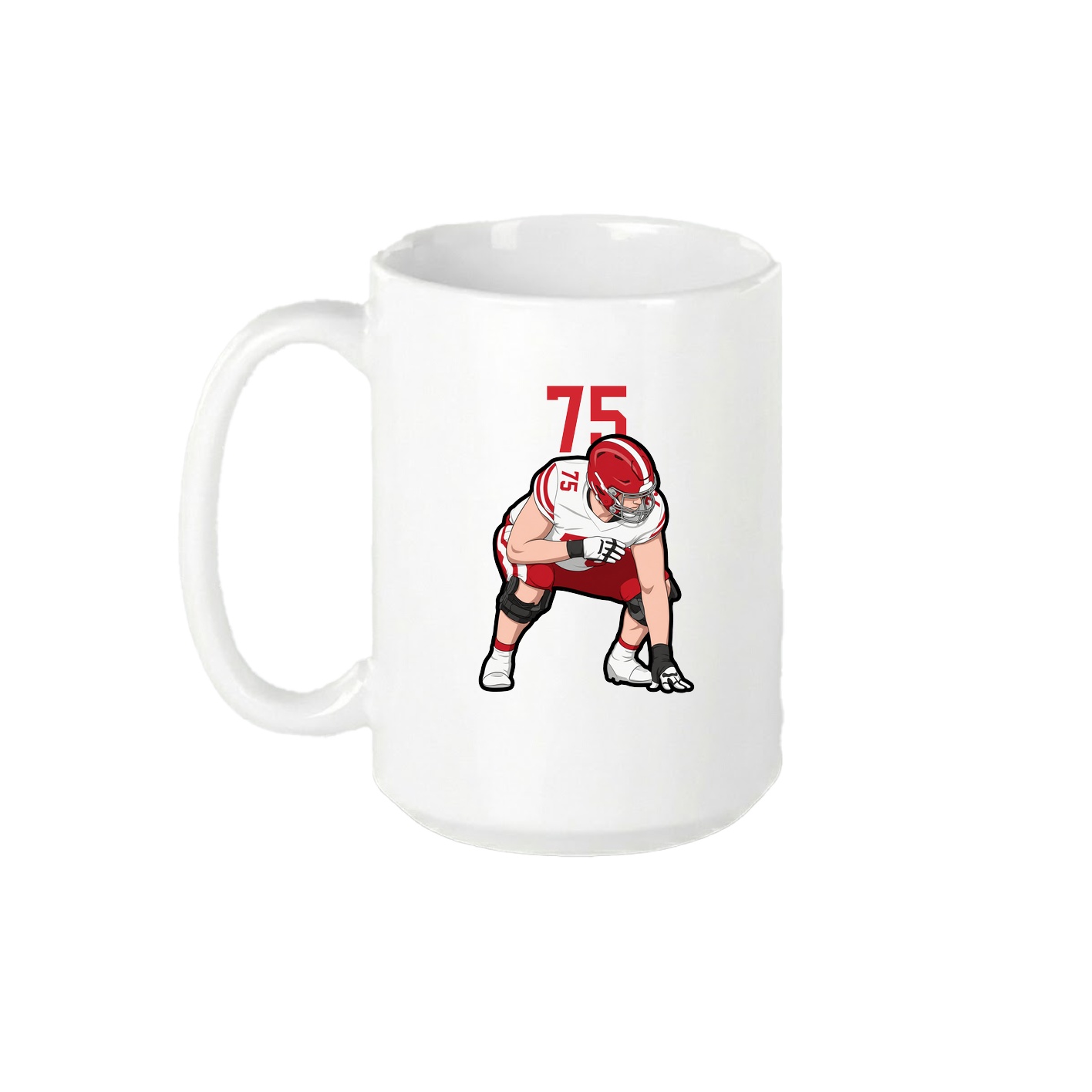 15oz Coffee Mug — Number Top in White
