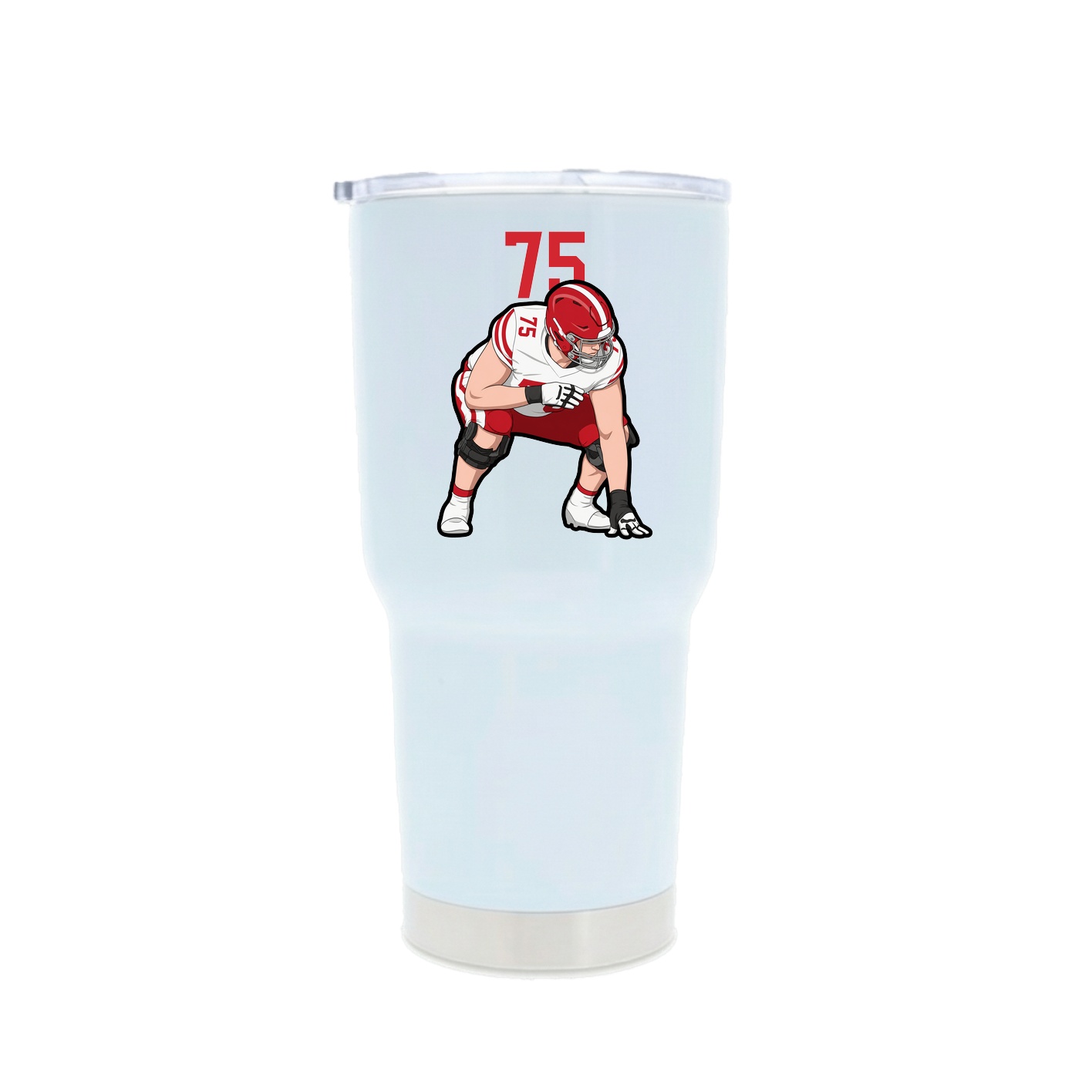 30oz Stainless Steel Tumbler — Number Top in White