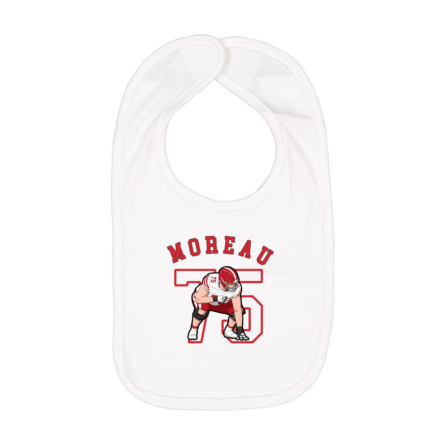 Infant Bib — Shirsey Arch in White