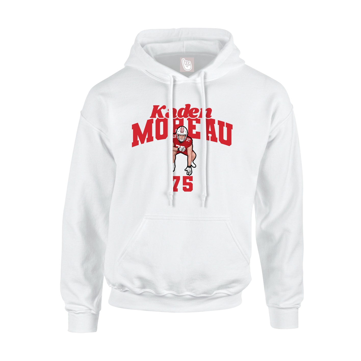 Youth Hoodie — Signature Arch in White