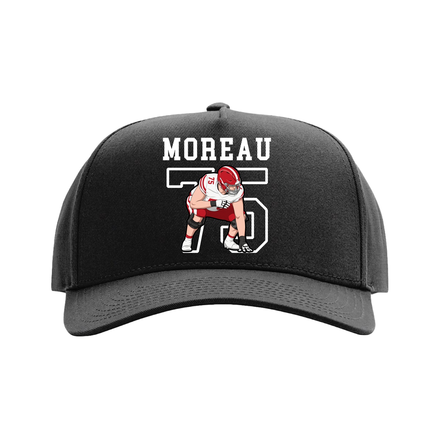 Full Fabric Five-Panel Champ Cap — Shirsey in Black