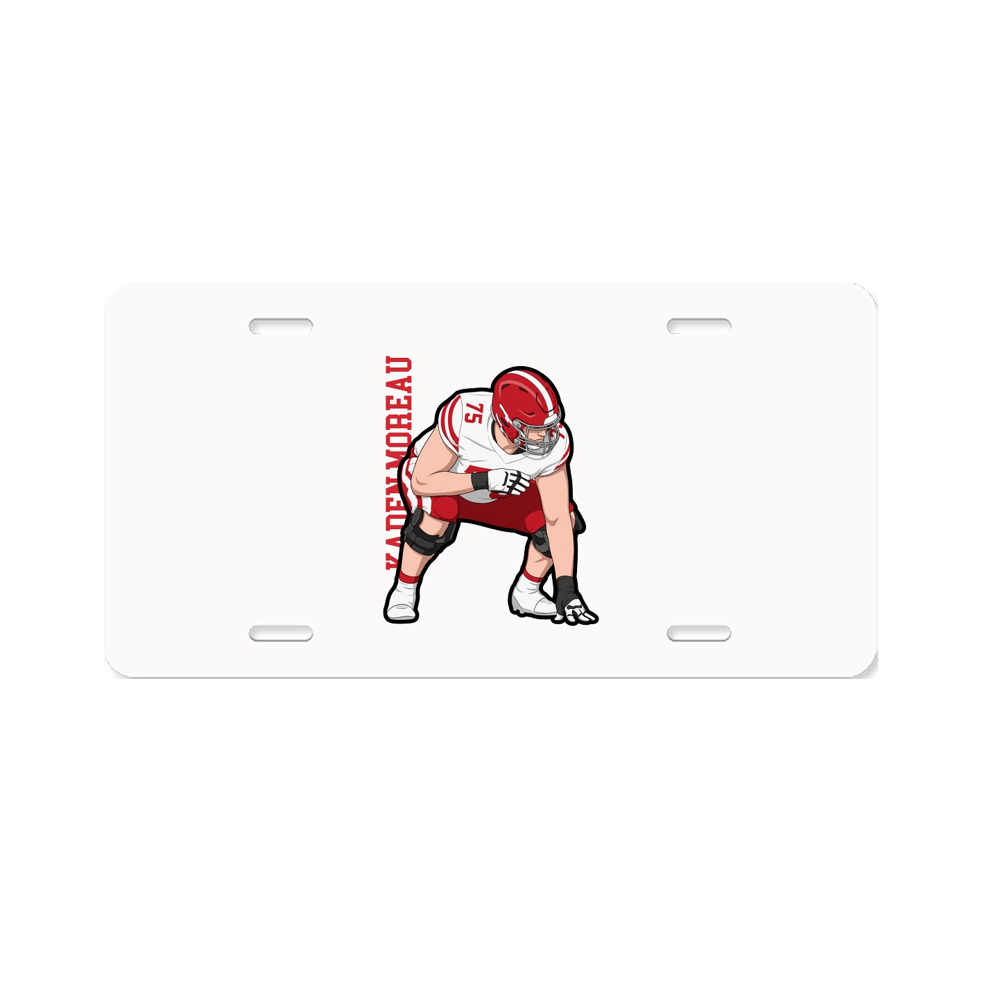 License Plate — Name Vertical in Classic