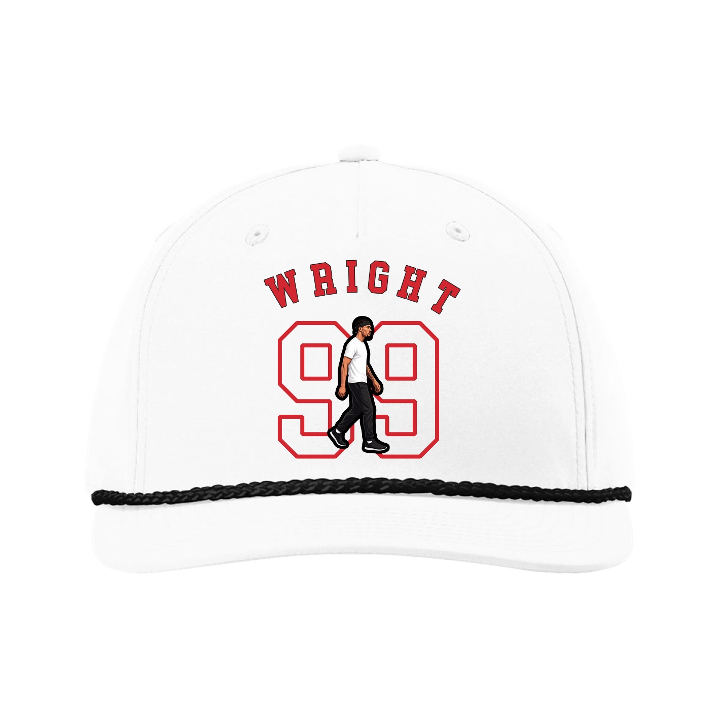 Five-Panel Classic Rope Cap — Shirsey Arch in White