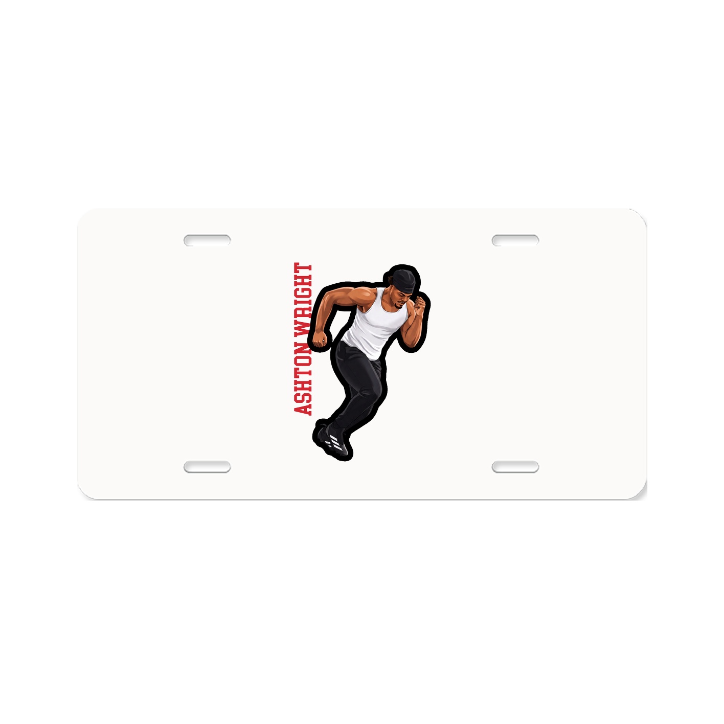 License Plate — Name Vertical in Classic