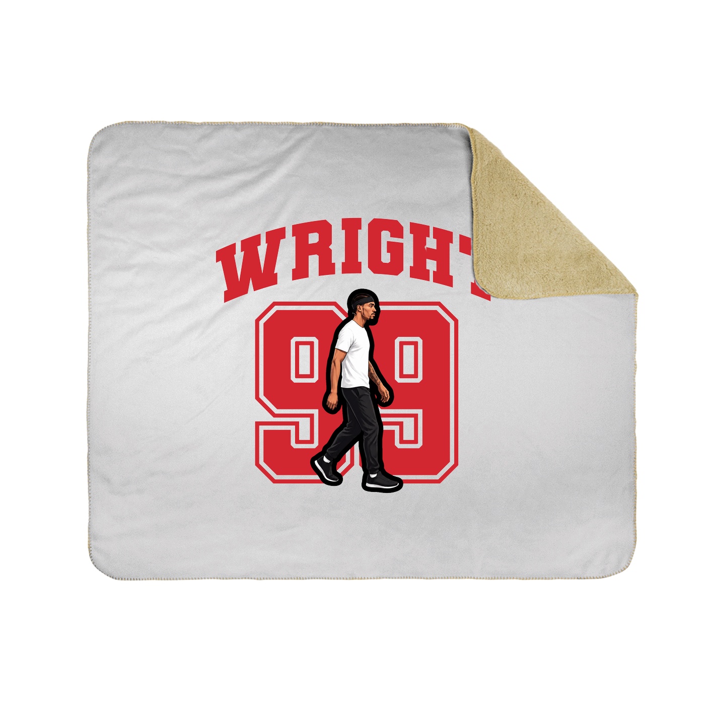 Throw Blanket — Number in White